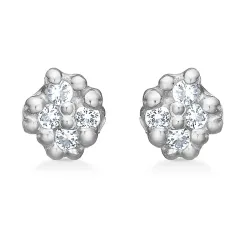 Studio Z Cluster zirkon øredobber i sølv hvit zirkon