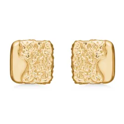 Studio Z Edge øredobber i forgylt sølv