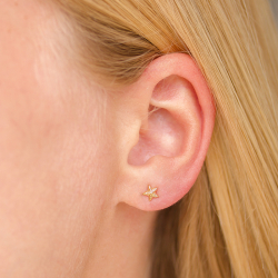 Studio Z Starfish Lustre ørestikker i forgylt sølv