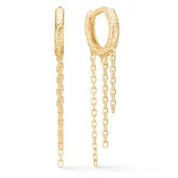 Studio Z Wild Cliff creol i forgylt sølv