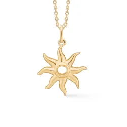 Studio Z Ocean Aura halskjede i forgylt sølv