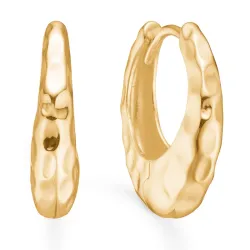 Studio Z Bumped creol i forgylt sølv