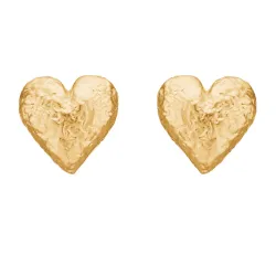 Studio Z Amour Heart øredobber i forgylt sølv