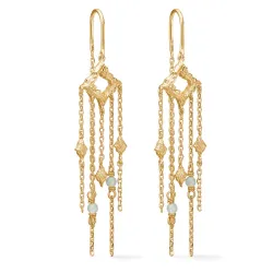 Studio Z Peak øredobber i forgylt sølv blå zirkon