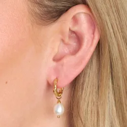 Studio Z Perma creol i forgylt sølv