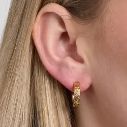 Studio Z Marena halvcreol i forgylt sølv hvit zirkon