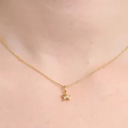 Studio Z Shiny Star halskjede i forgylt sølv