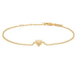 Studio Z Amour Heart armbånd i forgylt sølv