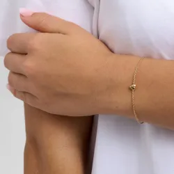 Studio Z Amour Heart armbånd i forgylt sølv