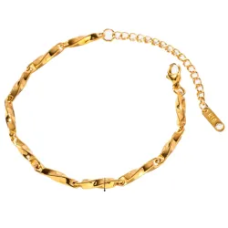 Khaai Studio Chunky armbånd i forgylt stål