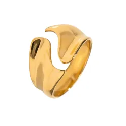 Khaai Studio Horizon justerbar ring i forgylt stål