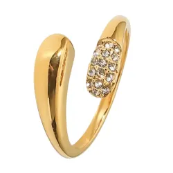 Khaai Studio Aurora justerbar ring i forgylt stål