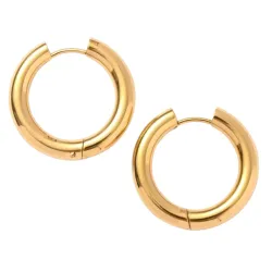 20 mm Khaai Studio Bold creol i forgylt stål