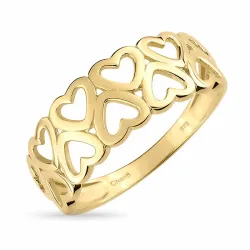 hjerte ring i 9 karat gull - Gold Collection
