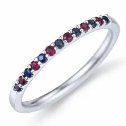 rubin ring i 14 karat hvitt gull 0,16 ct 0,14 ct