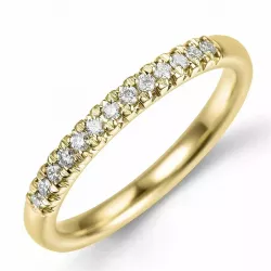 Smal diamant ring i 14 karat gull 0,153 ct