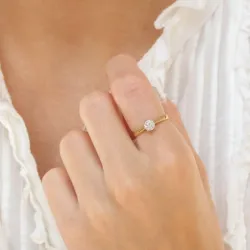 solitairering i 9 karat gull - Gold Collection