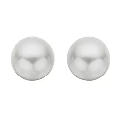 6 mm scrouples perle øredobber i sølv