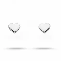 Enkle Scrouples hjerte øredobber i sølv