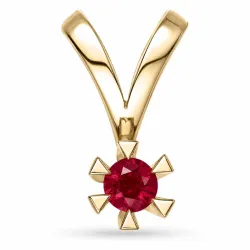 ekte rubin anheng i 14 karat gull 0,30 ct