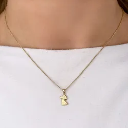 hunder diamantanheng i 14 karat gull 0,01 ct