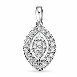 briljant anheng i 14 karat hvitt gull 0,35 ct