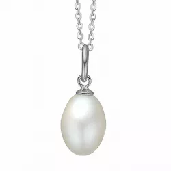 Aagaard perle halskjede med anheng i sølv