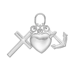 Støvring Design tro-håp-kjærlighet anheng i sølv