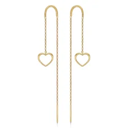 Støvring Design hjerte ear lines i 8 karat