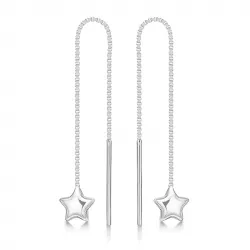 Støvring Design stjerne ear lines i sølv