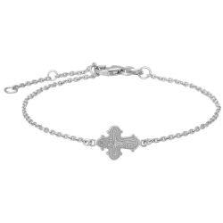 13 x 8 mm Siersbøl dagmarkors armbånd i sølv