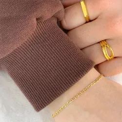 Siersbøl armbånd i 9 karat gull