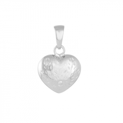 12 x 11 mm Siersbøl hjerte anheng i rodinert sølv