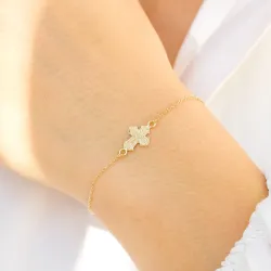 13 x 8 mm Siersbøl dagmarkors armbånd i 9 karat gull