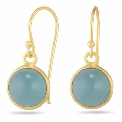 kule øredobber i forgylt sølv - Loom Stones