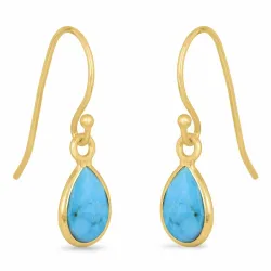 lange øredobber i forgylt sølv - Loom Stones