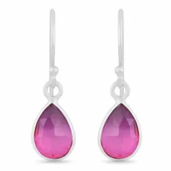 lange ametyst øredobber i sølv - Loom Stones