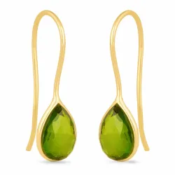 peridot øredobber i forgylt sølv - Loom Stones