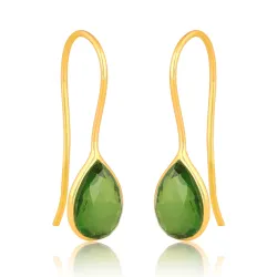 peridot øredobber i forgylt sølv - Loom Stones