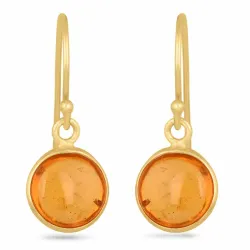 rav øredobber i forgylt sølv - Loom Stones