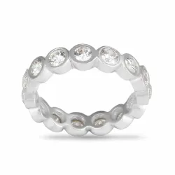 matt zirkon ring i sølv - Bubbly Sparkle