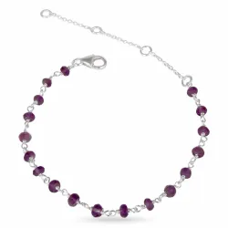 ametyst armbånd i sølv 15,0 cm plus 6,0 cm x 3,0 mm