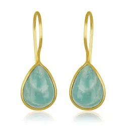 dråpe øredobber i forgylt sølv