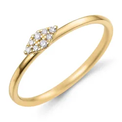 diamant ring i 9 karat gull 0,05 ct - Simple Diamonds