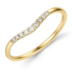 diamant ring i 9 karat gull 0,09 ct - Simple Diamonds