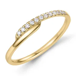 diamant ring i 9 karat gull 0,08 ct - Simple Diamonds