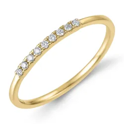 diamant ring i 9 karat gull 0,07 ct - Simple Diamonds
