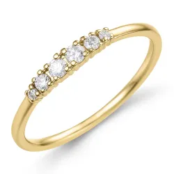 diamant ring i 9 karat gull 0,16 ct - Simple Diamonds