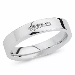 zirkon ring i rodinert sølv