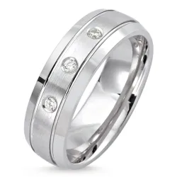 Elegant ring i rodinert sølv